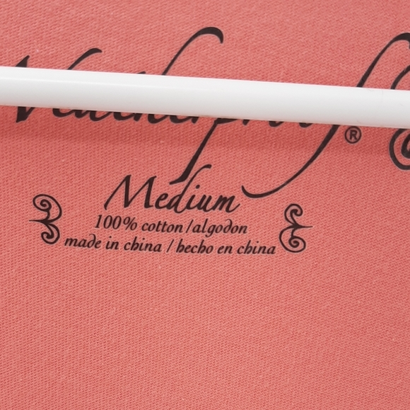 Weatherproof NEW! Coral Embelished 3/4 sleeve tee - Picture 6 of 7